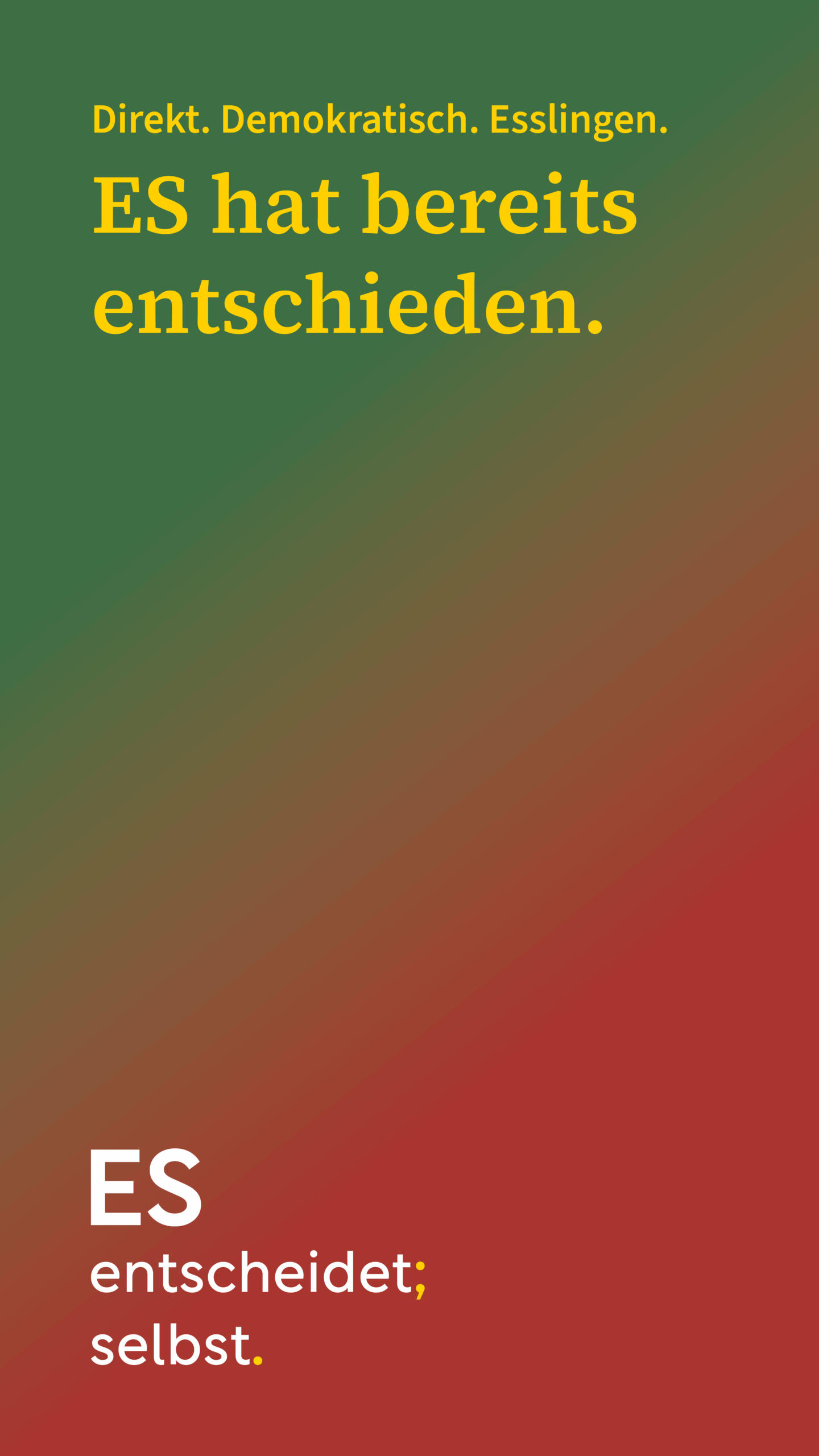 Grafik „ES hat bereits entschieden.“