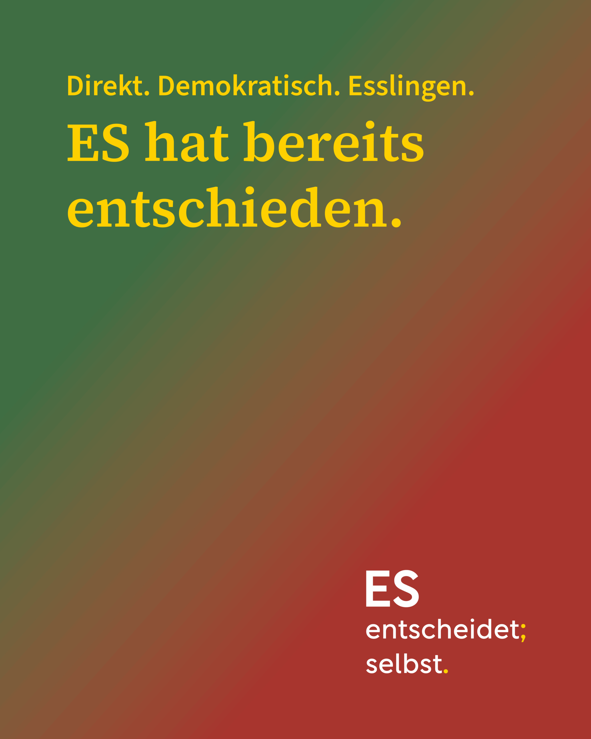 Grafik „ES hat bereits entschieden.“